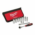 Milwaukee Tool 12-Pc 3/8 in. Ratchet & Socket Set - Sae ML48-22-9000